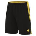 Tempel Match Day Short BLK/YEL XL Teknisk kampshorts - Unisex