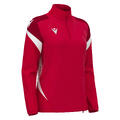 Leona Training 1/4 Zip Top W RED/WHT XL Teknisk treningsgenser til dame